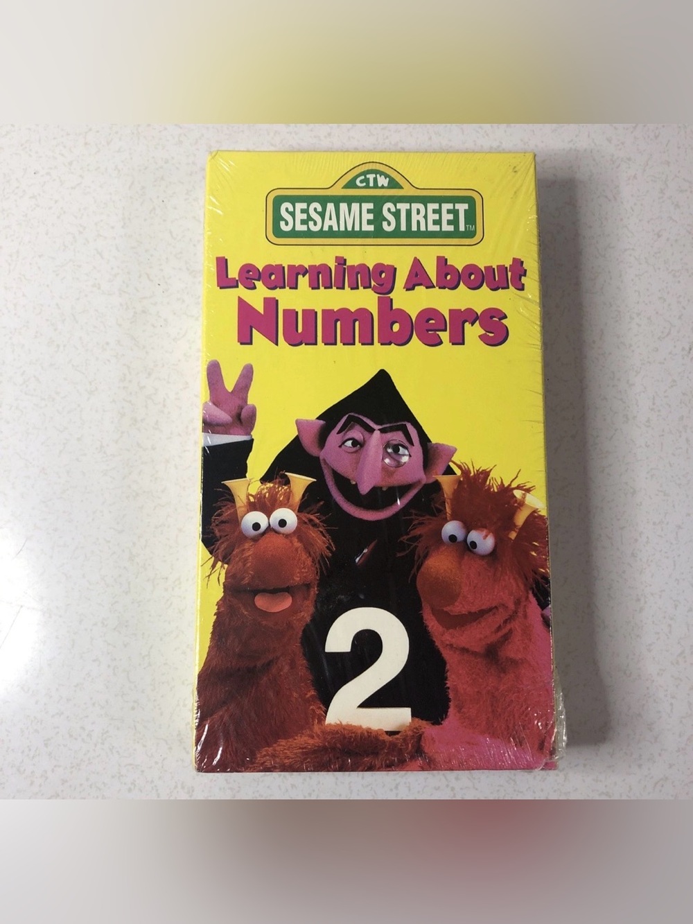 Sesame Street Learning About Numbers VHS 1986 Cartoon Count Dracula RARE SEALED